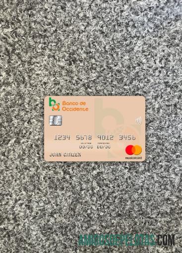 Frente Photolook do Mastercard do Banco do Oeste de Honduras baixar para verificação